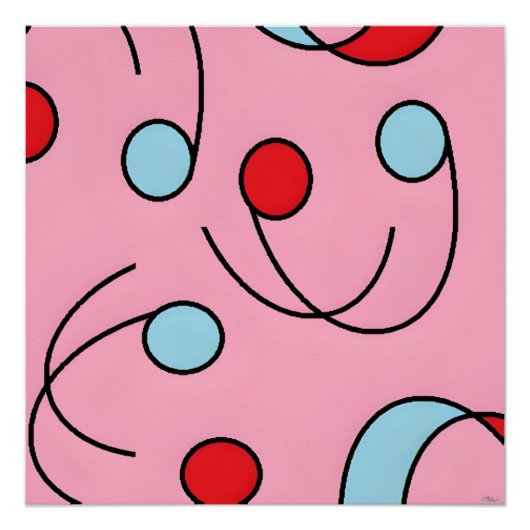 Poster Drupes de Memphis Design (Devant)
