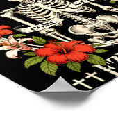 Poster Dry Bones Come Alive Funny Skeleton Floral Christi (Coin)