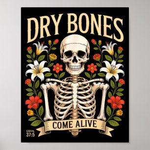 Poster Dry Bones Come Alive - Halloween chrétien Christi