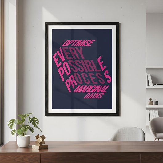 Poster Dry Motivation | Marginal Gains | Midnight Berry