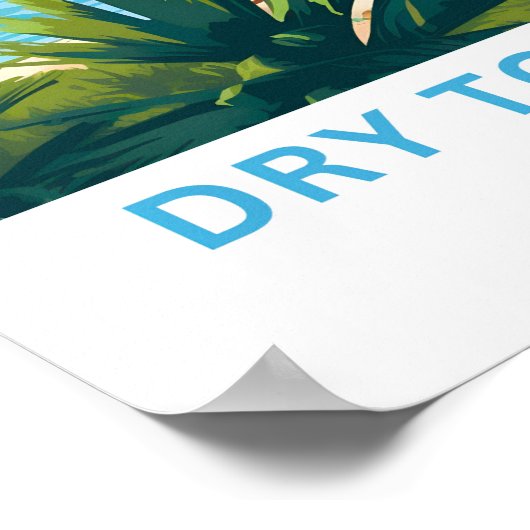 Poster Dry Tortugas Floride Imprimer Voyage (Coin)