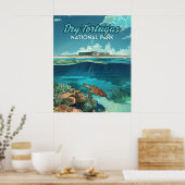 Poster Dry Tortugas Parc National Floride Turtle (Cuisine)