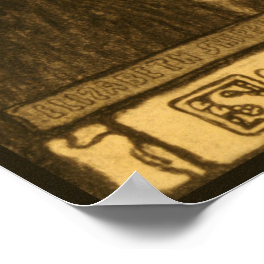 Poster Dryad Girl debout par arbre dans la lune hantée (Coin)