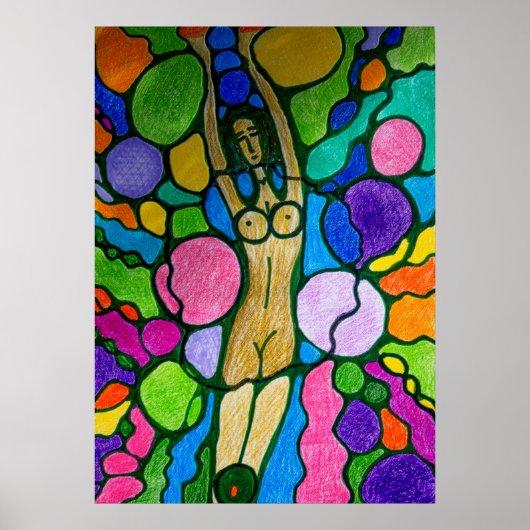 Poster Dryad (nymphe bois) Art moderne (Devant)