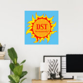 Poster DST en permanence - Heure d'été (Bureau à domicile)