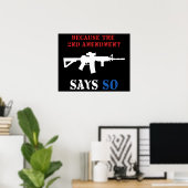 Poster du 2e amendement (Bureau à domicile)