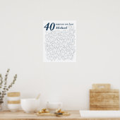 Poster du 40e anniversaire - 40 raisons Nous vous  (Cuisine)