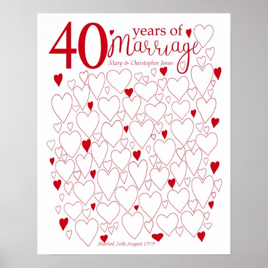 Poster du 40e anniversaire - Ruby Mariage Guest Bo (Devant)