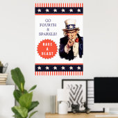 Poster du 4 juillet (Bureau à domicile)