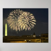 Poster du 4 juillet Feu d'artifice Washington DC (Devant)
