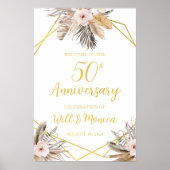 Poster du 50e anniversaire de mariage élégant (Devant)