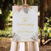 Poster du 50e anniversaire de mariage élégant