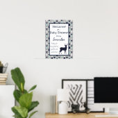 Poster du Baby shower à thème Woodland - Monnaie,  (Bureau à domicile)