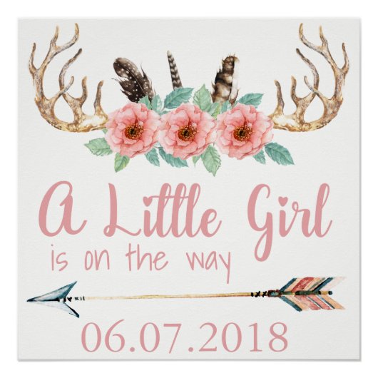 Poster du Baby shower Antler (Devant)