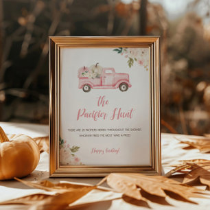 Poster du Baby shower Automne chasse Pacifique