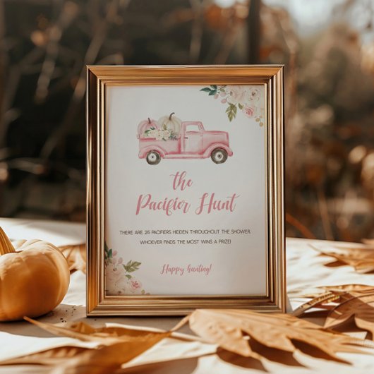 Poster du Baby shower Automne chasse Pacifique