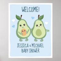 Poster du Baby shower Avocado Holy Guacamole
