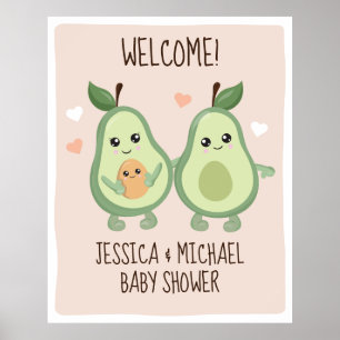 Poster du Baby shower Avocado Holy Guacamole