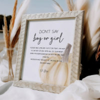 Poster du Baby shower Citrouille d'automne