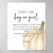 Poster du Baby shower Citrouille d'automne (Devant)