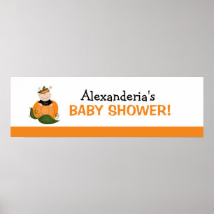 Poster du Baby shower Citrouille Lil Imprimer