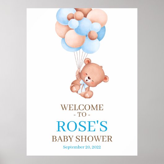 Poster du Baby shower d'accueil Teddy Bear (Devant)