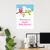 Poster du Baby shower de Baby shower de chouette (Bureau à domicile)