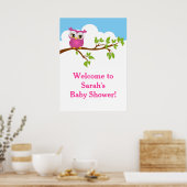 Poster du Baby shower de Baby shower de chouette (Cuisine)