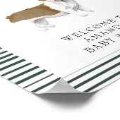 Poster du Baby shower de bienvenue de Bulldog en F (Coin)