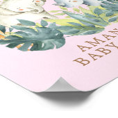 Poster du Baby shower de bienvenue de la jungle do (Coin)