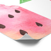 Poster du Baby shower de bienvenue de la pastèque (Coin)