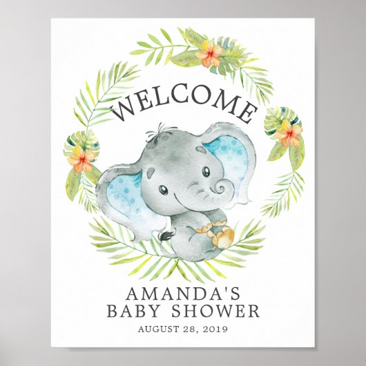 Poster du Baby shower de bienvenue de Sweet Jungle (Devant)