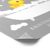 Poster du Baby shower de bienvenue en caoutchouc (Coin)