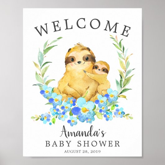 Poster du Baby shower de bienvenue Maman & Baby (Devant)