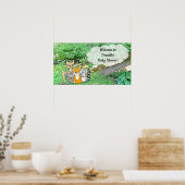 Poster du Baby shower de bienvenue sur le thème de (Cuisine)