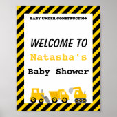 Poster du Baby shower de construction (Devant)