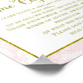 Poster du Baby shower de cygne rose imprimé (Coin)