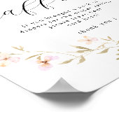 Poster du Baby shower de  de  de papier Fleur sauv (Coin)