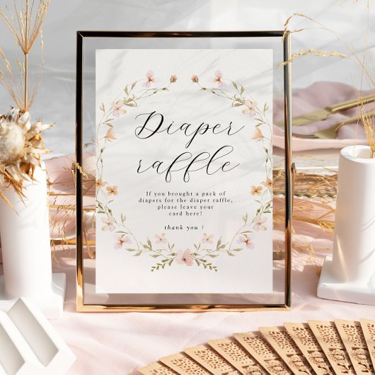 Poster du Baby shower de  de  de papier Fleur sauv