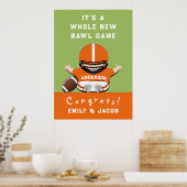 Poster du Baby shower de football de thème Spots (Cuisine)