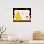 Poster du Baby shower de la fille de l'abeille dou (Cuisine)