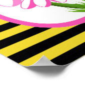 Poster du Baby shower de la fille de l'abeille dou (Coin)