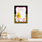 Poster du Baby shower de la fille de l'abeille dou (Cuisine)