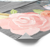 Poster du Baby shower de la fille Eléphant (Coin)