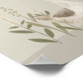 Poster du Baby shower de l'oie d'aquarelle (Coin)