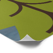 Poster du Baby shower de l'ours couché de 36 po x (Coin)