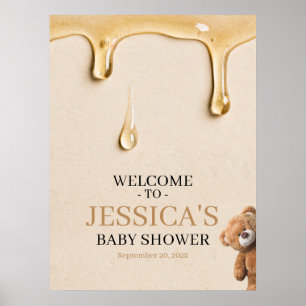 Poster du Baby shower de l'ours en pelée