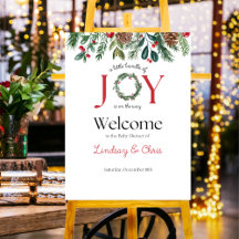 Poster du Baby shower de Noël JOY