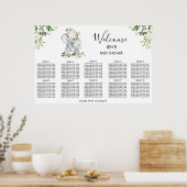 Poster du Baby shower de remplissage éléphant (Cuisine)