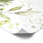 Poster du Baby shower de verdure fleurie Eucalyptu (Coin)